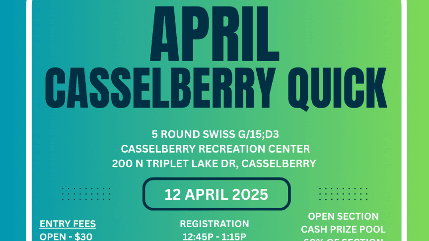 April 2026 Casselberry Quick - Non-Rated banner